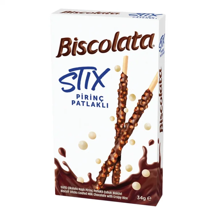 Biscolata Stick Pirinç Patlaklı 34 Gram x 12 Adet