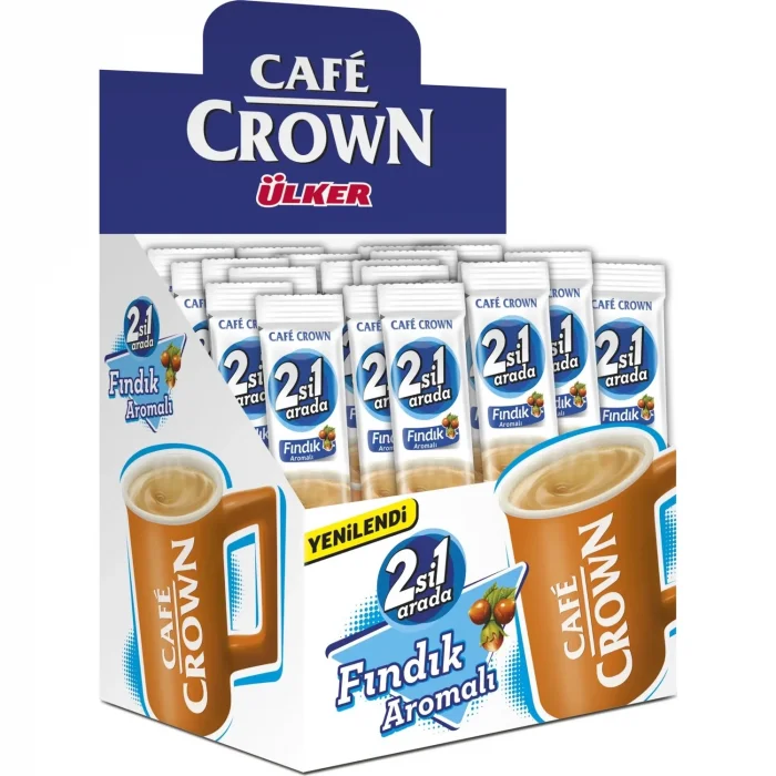 Cafe Crown 2si1 Fındık Aromalı 11  Gram x 24 Adet