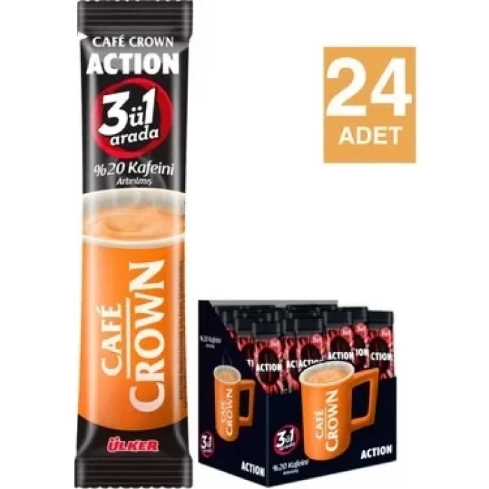 Cafe Crown Action 3in1 x 24 Adet