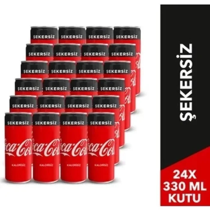Coca Cola Şekersiz 330 Ml x 24 Adet