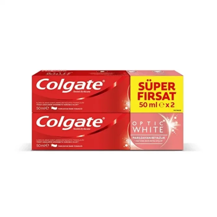 Colgate Macun Optik White 2 Li Parıldayan Beyazlık 50 Ml x 12 Adet