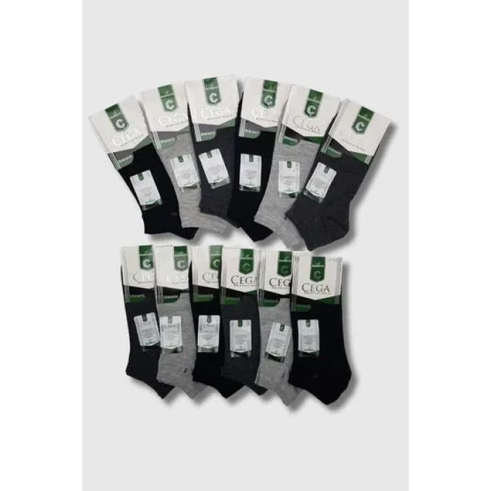 Çorap Çega Bambu Dikişsiz Patik Çorap x 12 Adet