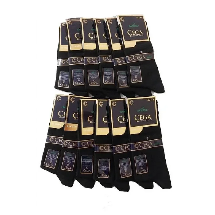 Çorap Çega Bambu Dikişsiz Uzun Çorap x 12 Adet