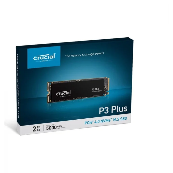 Crucial 2TB P3 CT2000P3PSSD8 Plus 3D NAND GEN4 NVMe PCIe M.2 SSD (5000-4200 MB-s)