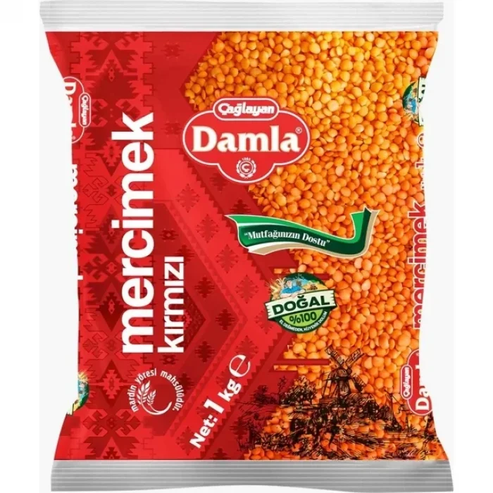 Damla Kırmızı Mercimek 1 Kilogram
