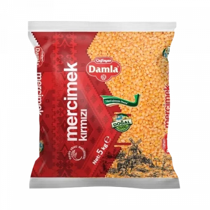 Damla Kırmızı Mercimek 5 Kilogram