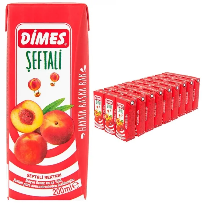 Dimes Nektar Şeftali 200 Ml x 27 Adet