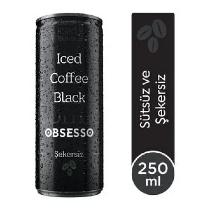 Dimes Obsesso Kahve Black Şekersiz 250 Ml x 12 Adet