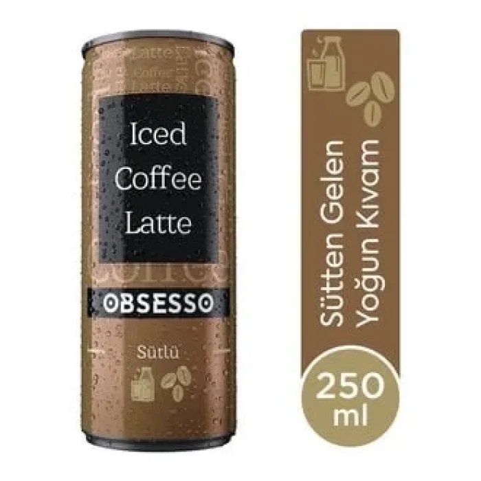 Dimes Obsesso Kahve Latte Sütlü 250 Ml x 12 Adet