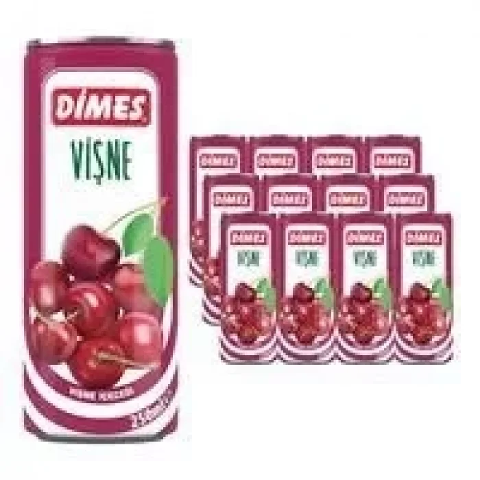 Dimes Teneke Vişne 250 Ml x 12 Adet