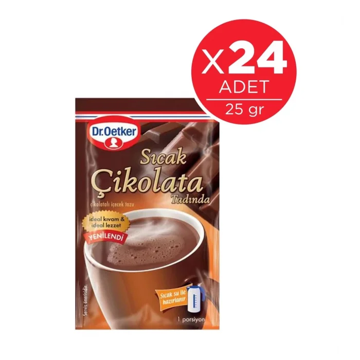 Dr. Oetker Sıcak Çikolata 25 Gram x 24 Adet