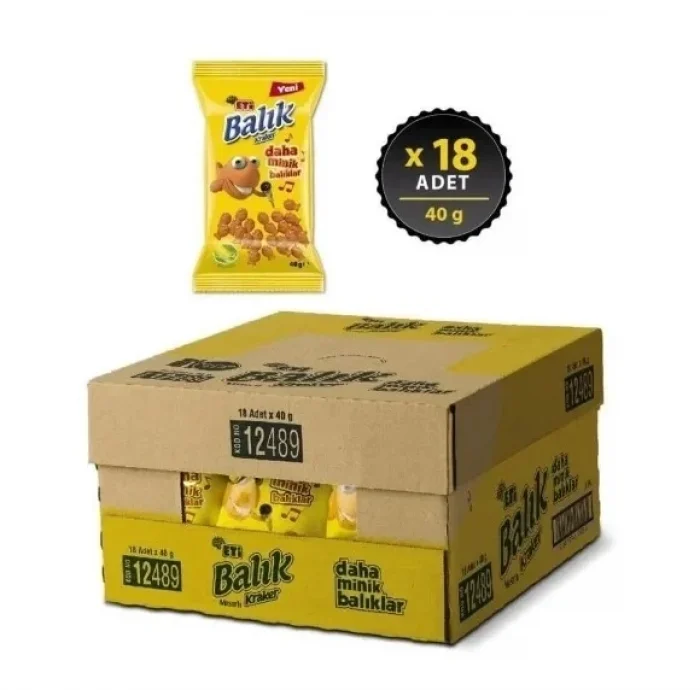 Eti Balık Mısırlı 40 Gram x 18 Adet