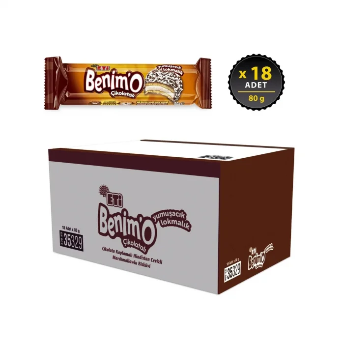 Eti Benimo Çikolatalı 80 Gram x 18 Adet