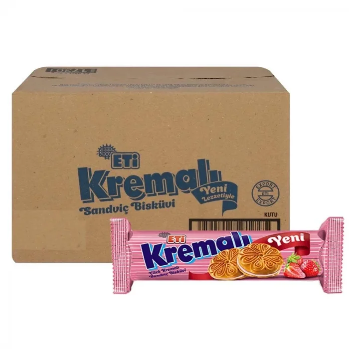 Eti Kremalı Çilekli 61 Gram x 24 Adet
