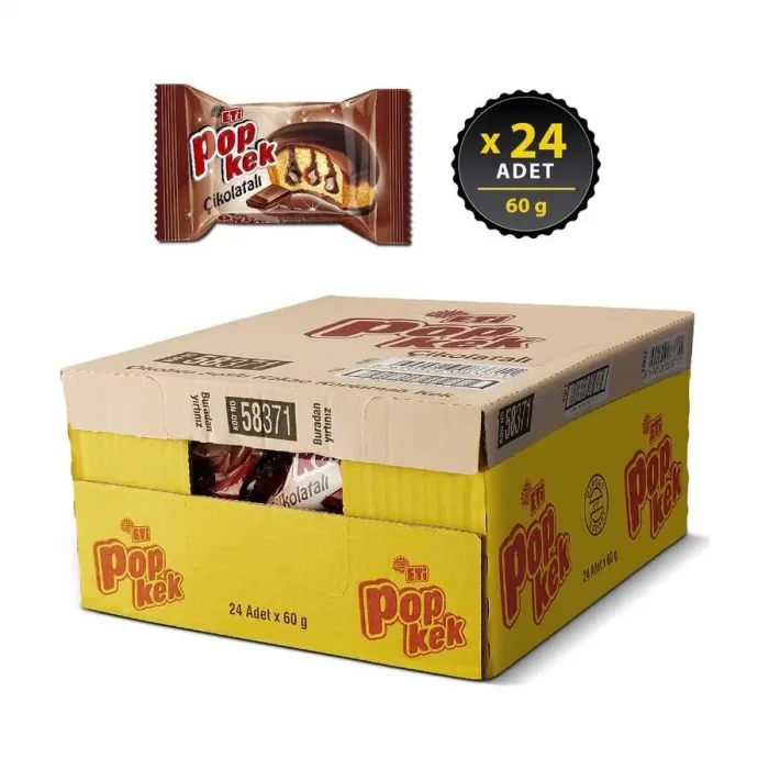 Eti Pop Kek Kakaolu 60 Gram x 24 Adet