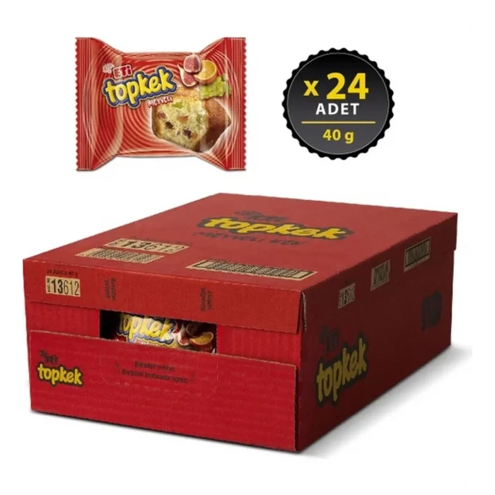 Eti Topkek Meyveli 40 Gram x 24 Adet