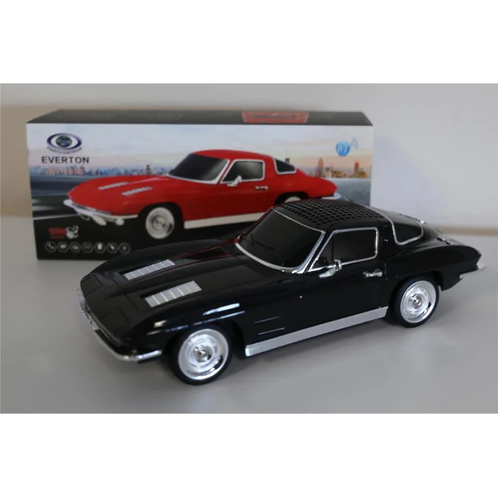 EVERTON RT-1956 Siyah Arabalı  Bluetooth Fm-Usb-Tf-Aux Şarjlı Nostaljik Radyo
