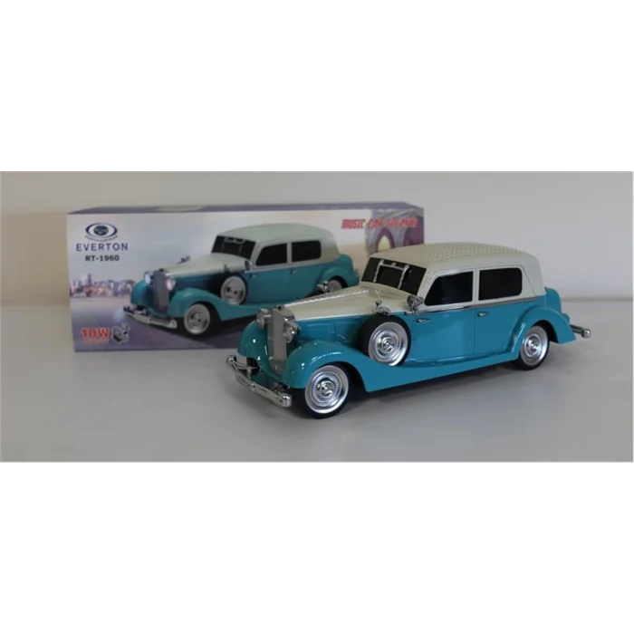 EVERTON RT-1960 Mavi Arabalı  Bluetooth Fm-Usb-Tf-Aux Şarjlı Nostaljik Radyo