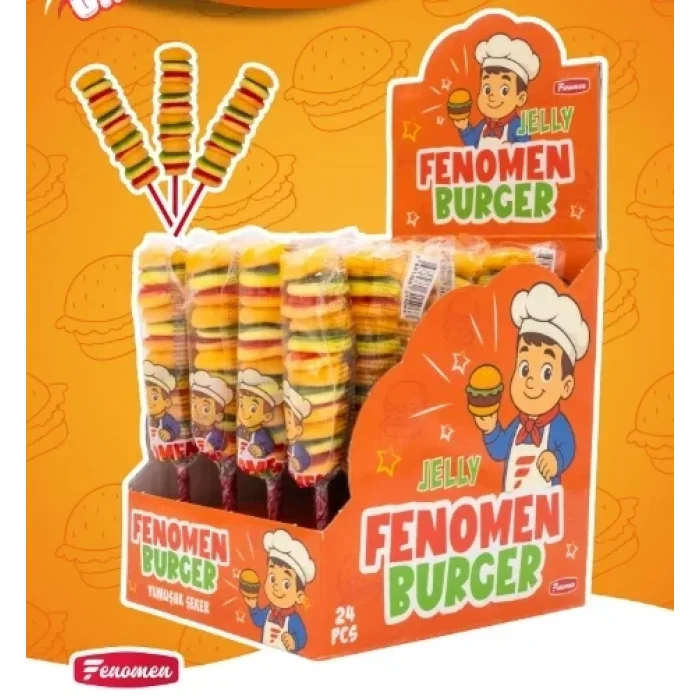 Fenomen Jelly Burger Yumuşak Şeker x 24 Adet
