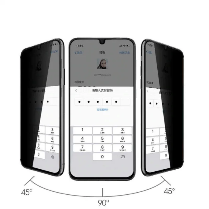 Galaxy A20S Zore New 5D Privacy Temperli Ekran Koruyucu