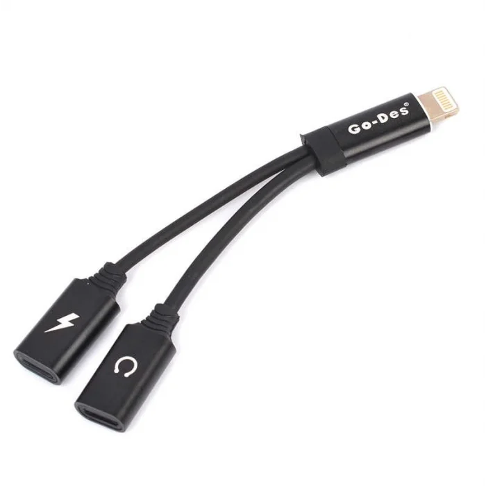 Go Des GD-UC11 Dual Lightning Şarj ve Ses Adaptörü