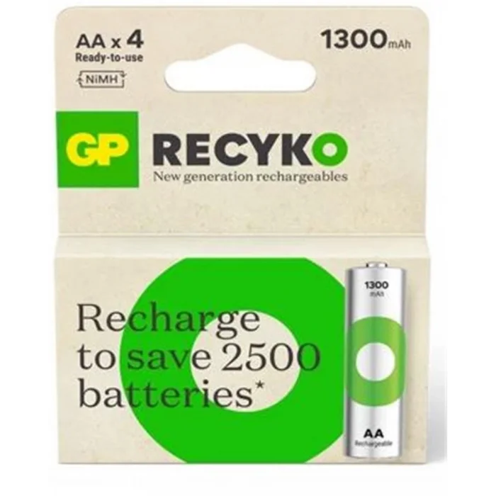 GP AA 1300 mAh Şarjlı Kalem Pil 4lü Paket GP130AAHCEMTR-4LÜ