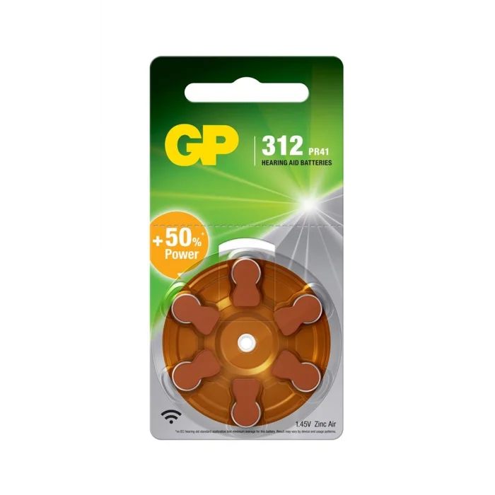 GP ZA312 1.4V Düğme Kulaklık Pili  6lı Paket