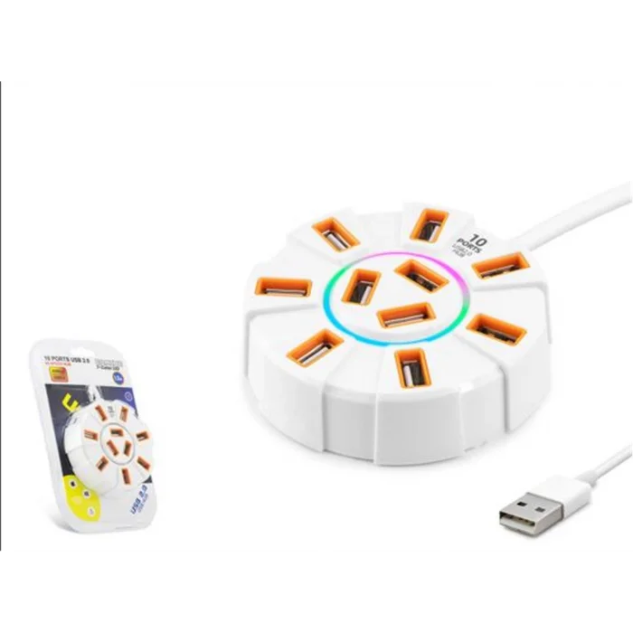 Hadron Hdx7034 Usb Hub 10-Usb 1.2M Beyaz
