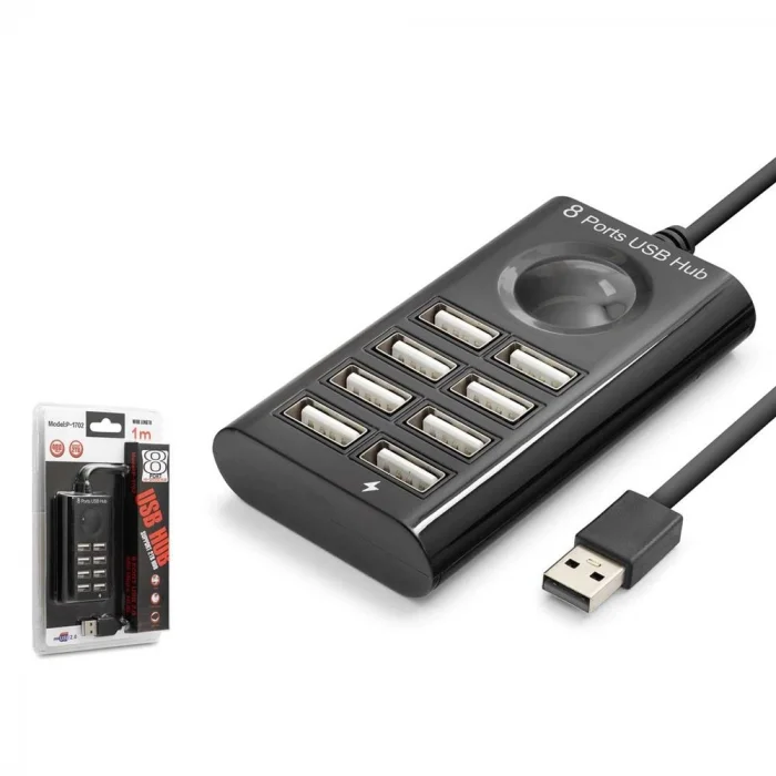 Hadron hdx7052 Usb Hub 8-Usb 8in1 1M Siyah