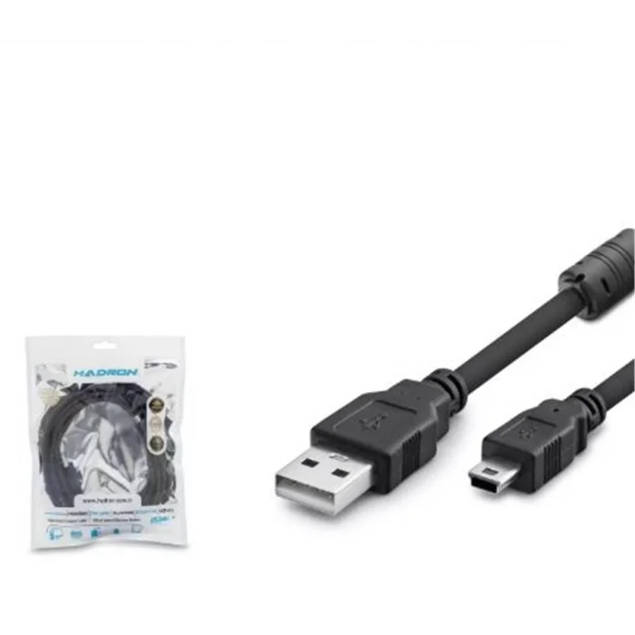 Hadron Hdx7523 Usb Mini V3-5Pin To Usb Kablo 3M Siyah