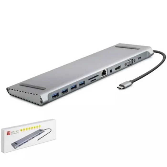 HADRON HDX7854 TYPE-C HDTV COMBO TYPE-C + HDMI 4K 30Hz + 4-USB3.0 + VGA + AUDIO +