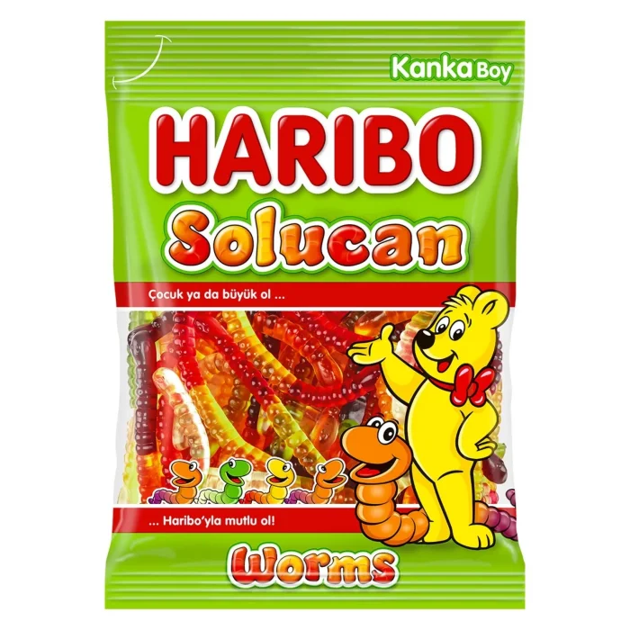 Haribo Jelibon Solucan 80 Gram x 24 Adet