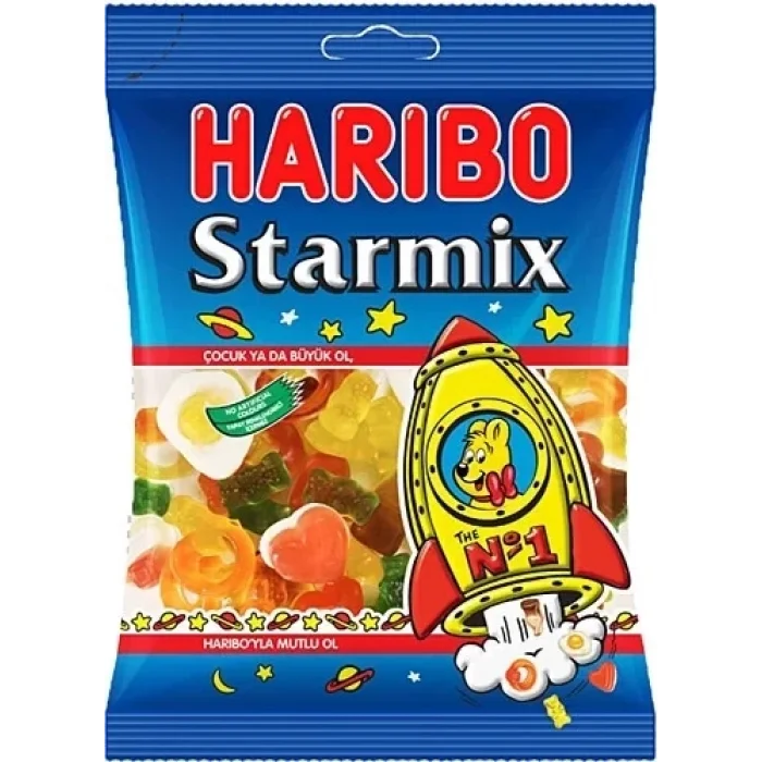 Haribo Jelibon Star Mix 80 Gram x 24 Adet