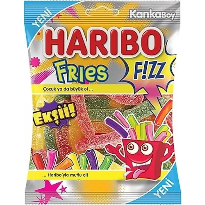 Haribo Jelion Fizz Fries 70 Gram x 24 Adet