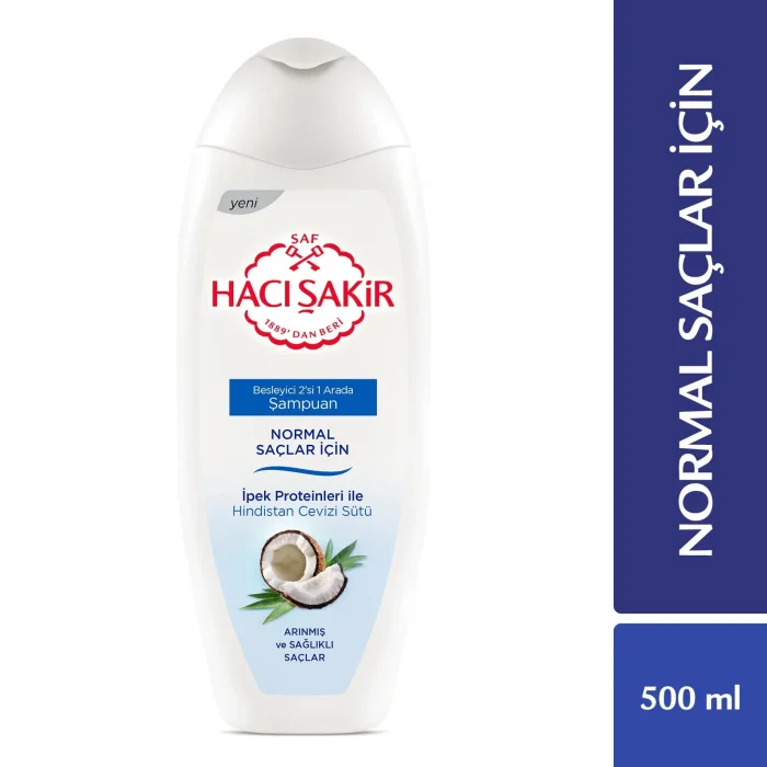 Hacışakir Şampuan Hindistan Cevizi Normal Saçlar İçin 500 Ml x 12 Adet
