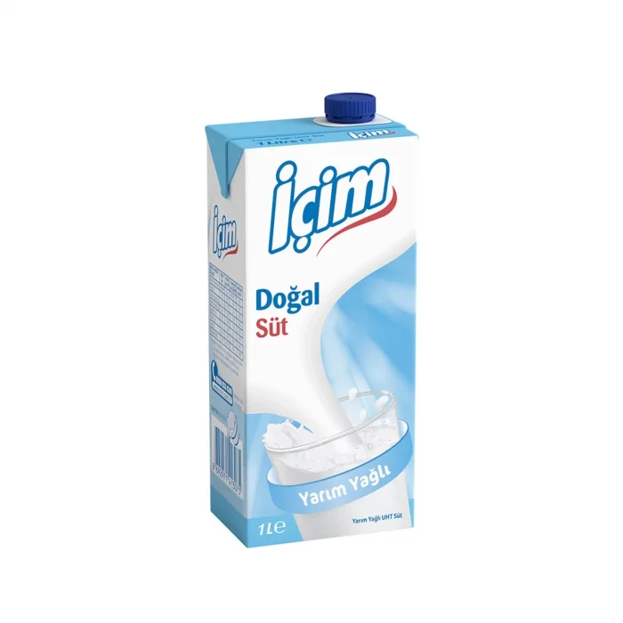 İçim Yarım Yağlı Süt 1 Litre x 12 Adet