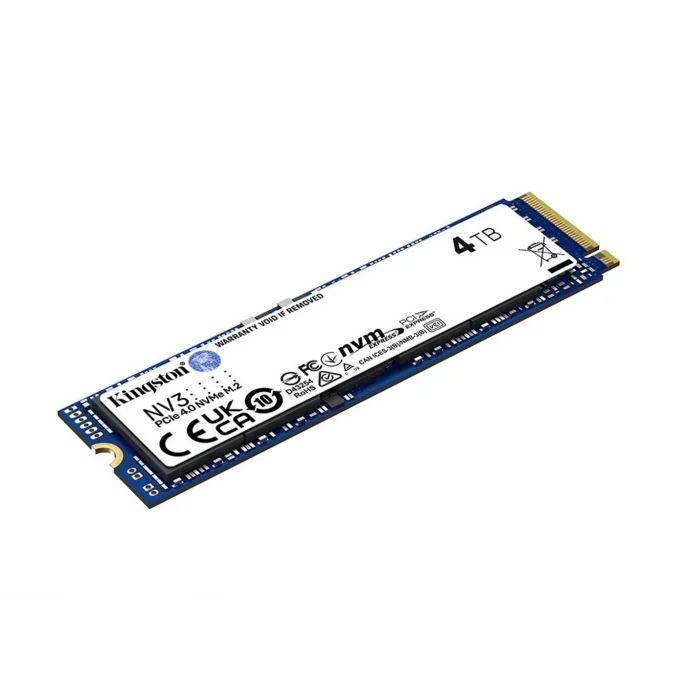 Kingston 4TB NV3 SNV3S-4000G 6000-5000MB-s PCI-Express 4.0 M.2 2280 Ssd Disk
