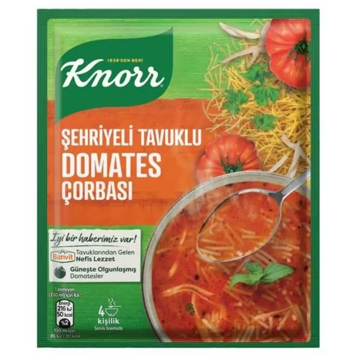 Knorr Hazır Çorba Şehriyeli Tavuklu Domates x 12 Adet