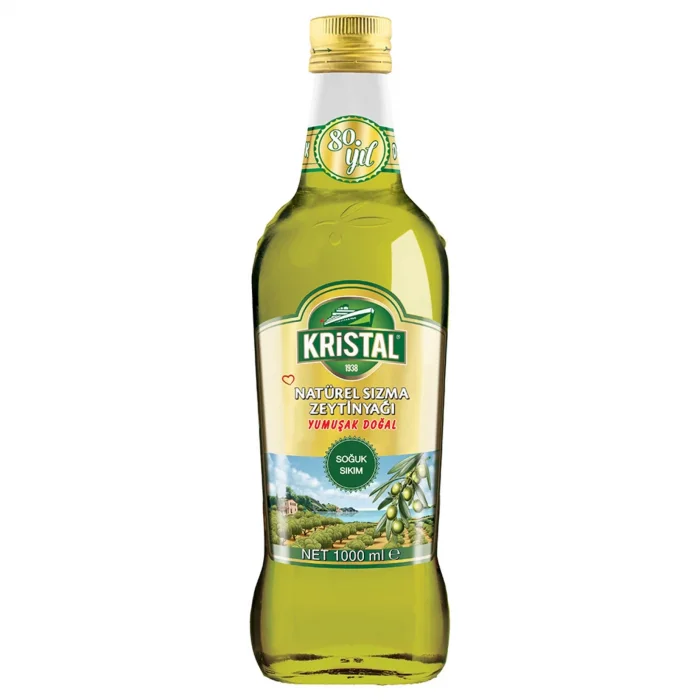Kristal Zeytinyağ Sızma Cam 1 Litre