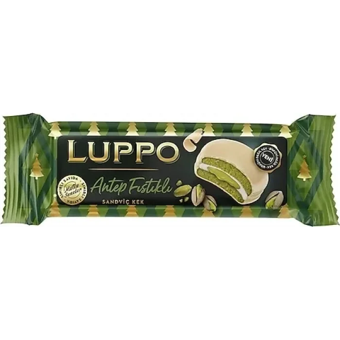 Luppo Sandviç Kek Antep Fıstıklı 8 Li x 12 Adet