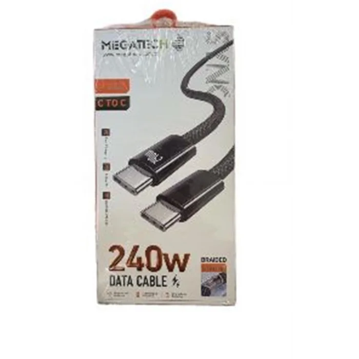 Megatech MT-240T Hasır Type-C To Type-c Data Kablosu