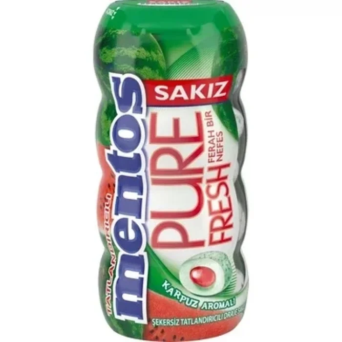 Mentos Sakız Pure Bidon Karpuz 30 Gram x 12 Adet