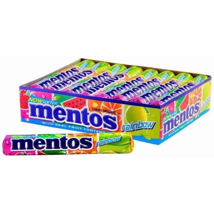 Mentos Stıck Rainbow 37,5 gr x 20 Adet