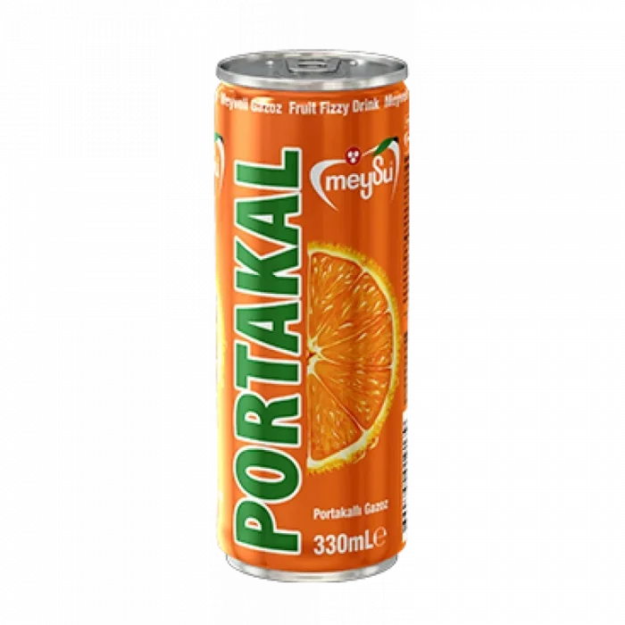 Meysu Teneke Portakallı Gazoz 330 Ml  x 24 Adet