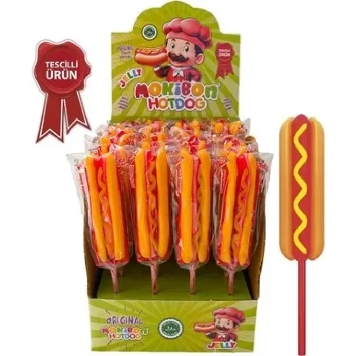 Mokibon Hot Dog Jelibon x 24 Adet