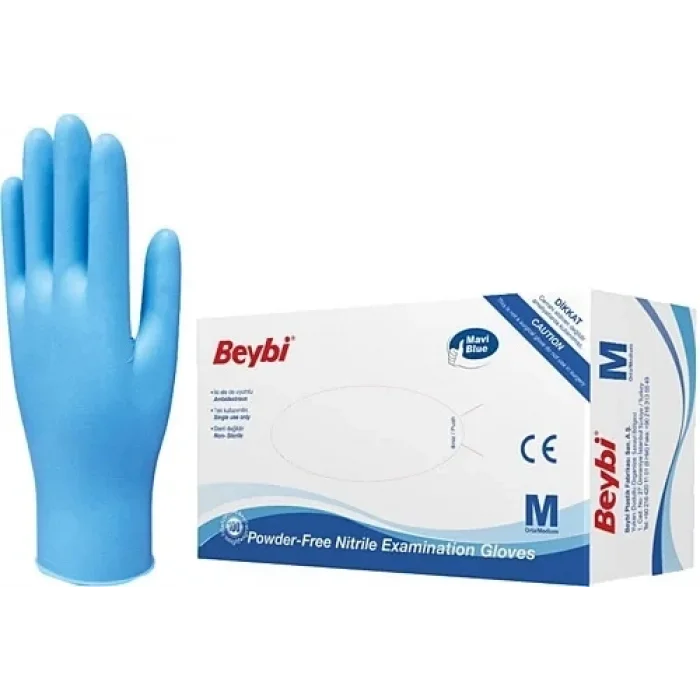 Muayene Eldiveni Nitril Pudrasız M 100 Lü