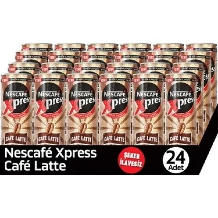 Nescafe Soğuk Xpsress Latte Şekersz 250 Ml x 24 Adet