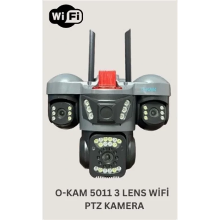 OKam O-Kam 5011 3 Lens Wifi PTZ Kamera