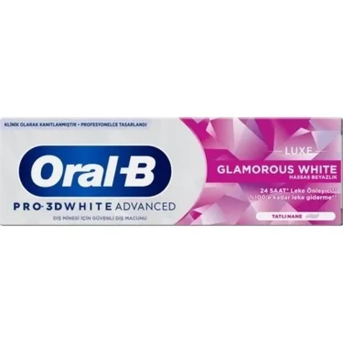 Oral-b Macun Pro 3dw Luxe Glamorous Whıte 75  Ml x 12 Adet