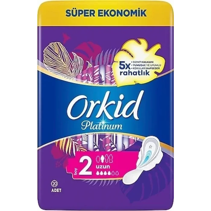 Orkıd Platinum Süper Eko Numaramik Uzun 20  Li Hijyenik Ped